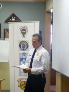 Fire Chief Craig Aberbach at the first DTRT ceremony in Hailey, Idaho!